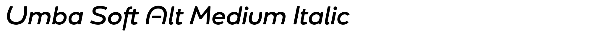 Umba Soft Alt Medium Italic image